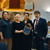 2024 - Il Presidente Valentinuzzi assieme alla m.a Barbara Di Bert, alla Presidente del Coro &ldquo;Dangė&rdquo; e alla m.a. Judita Kiaulakyte durante il tradizionale scambio di doni.