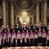 2025 - Foto di gruppo del Coro Monteverdi assieme al coro ospite Eco Vana Voce della Val d&rsquo;Aosta nel Santuario della Beata Vergine delle Grazie a Udine.